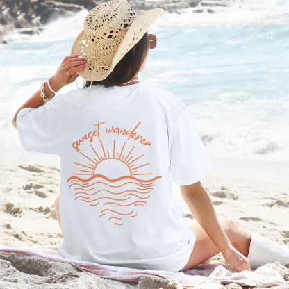  Sunsetwanderer Beach Back Printed Tee