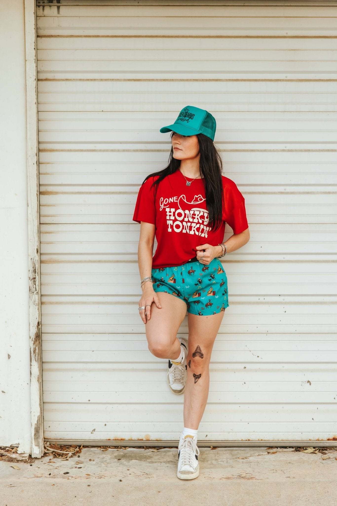 Gone Honky Tonkin Embroidered Graphic Tee