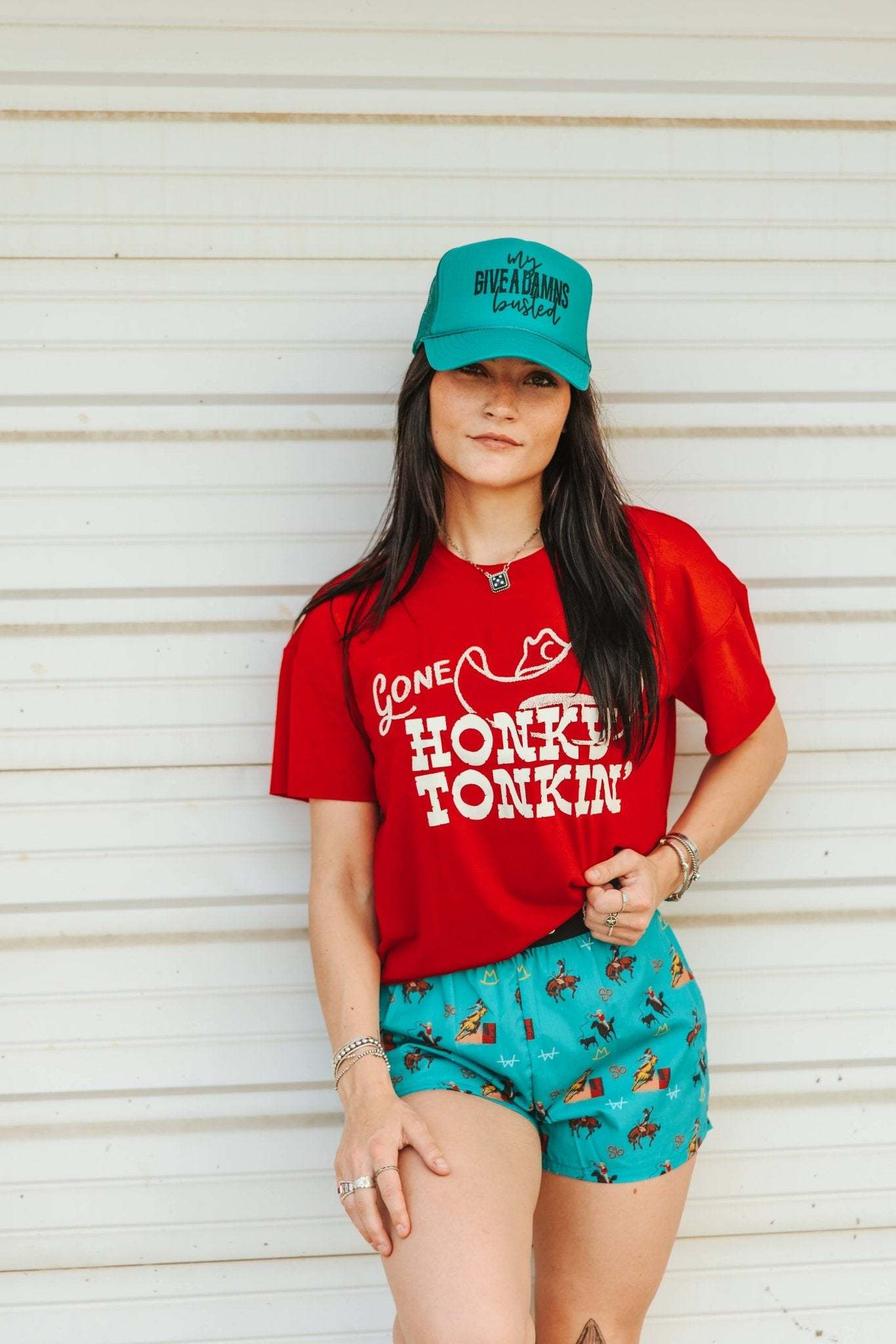 Gone Honky Tonkin Embroidered Graphic Tee