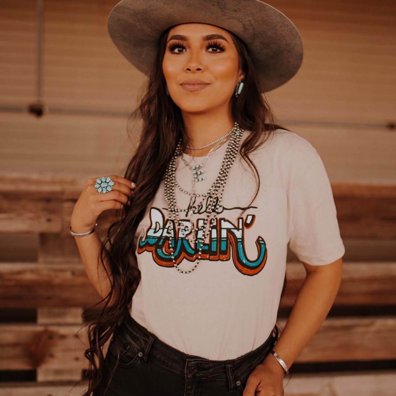 Hello Darlin Graphic Tee Cowgirl T-shirt