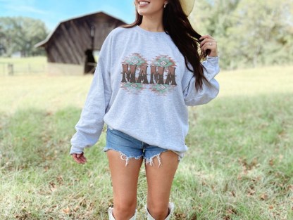 Western Aztec Mama Sweatshirt