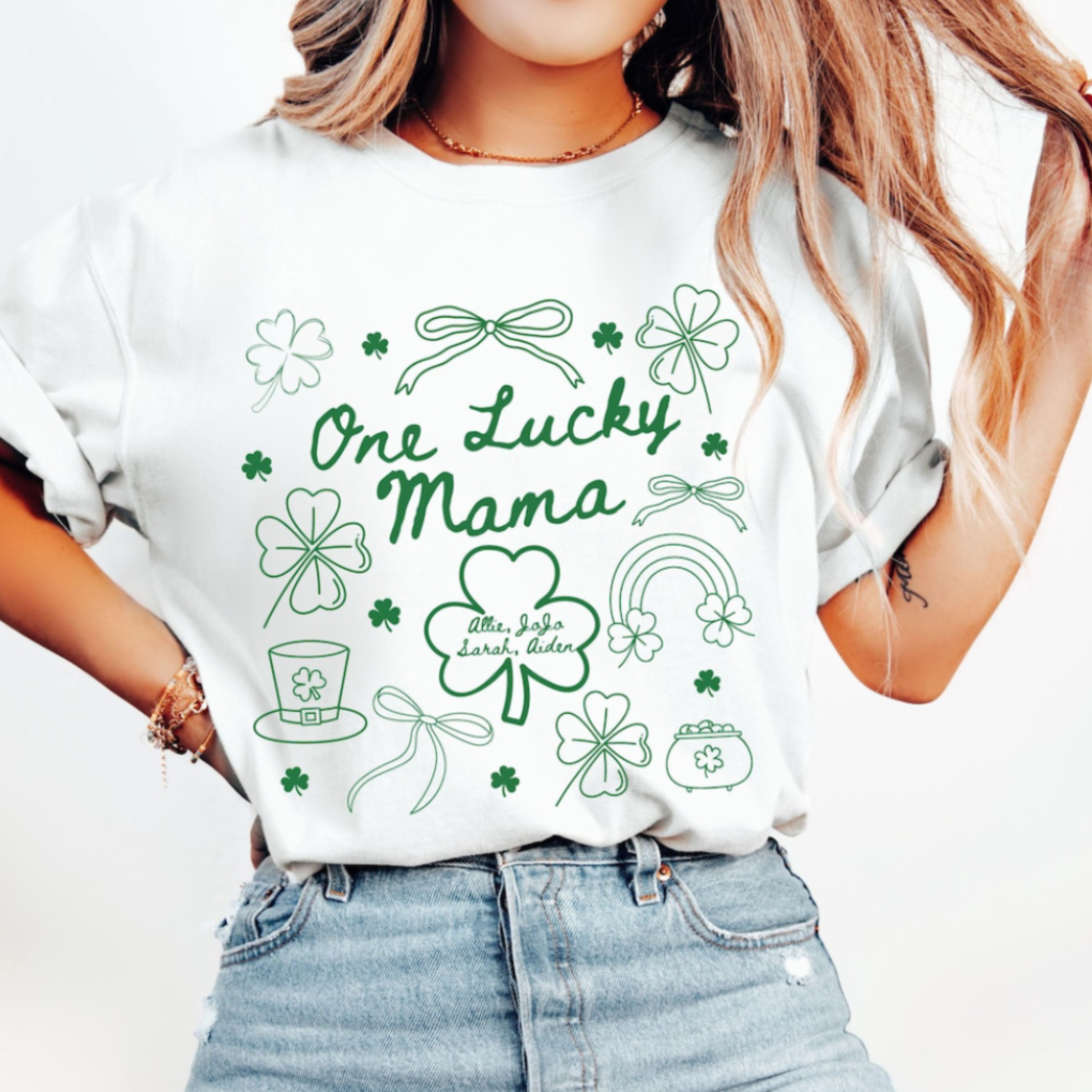 One Lucky Mama St Pattys Mama Tee