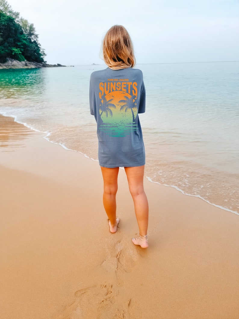 Forever Chasing Sunsets Tee Sun Seeker T-shirt Beach Tee Sunset T-shirt