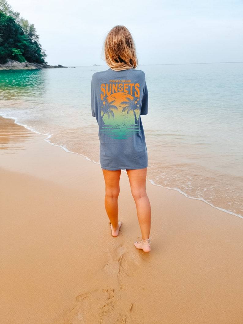 Forever Chasing Sunsets Tee Sun Seeker T-shirt Beach Tee Sunset T-shir