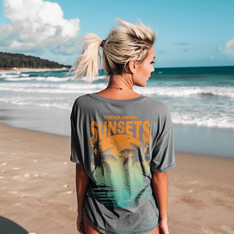 Forever Chasing Sunsets Tee Sun Seeker T-shirt Beach Tee Sunset T-shirt