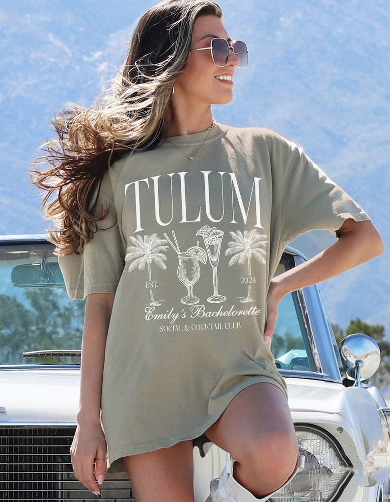 Custom Beach Bachelorette Shirts Tulum Bachelorette Party Shirt Mexico Girls Trip