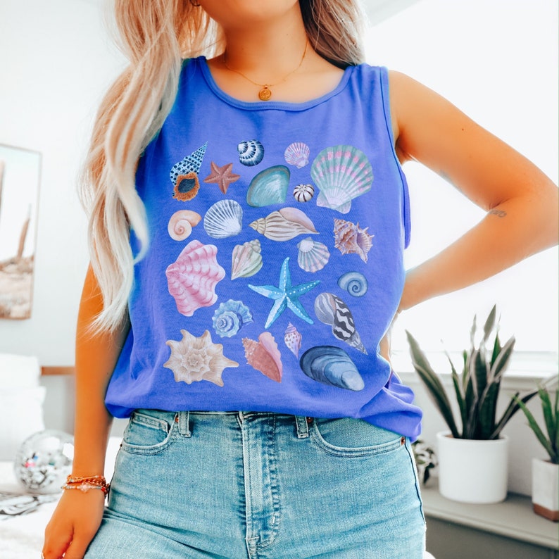Beachy Seashell Tank Top