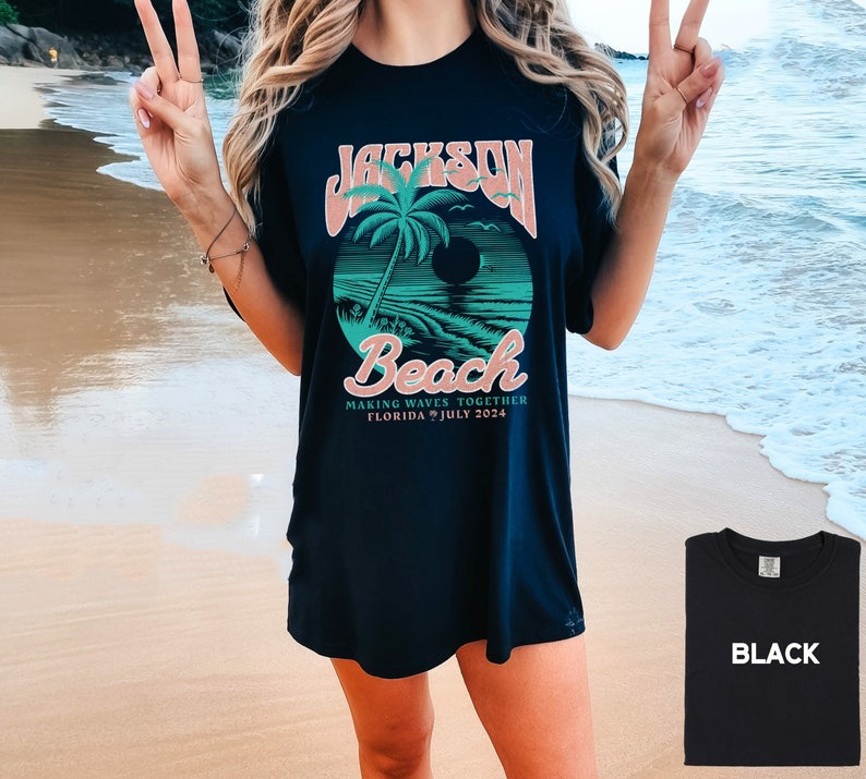 Custom Beach Name Shirts Matching Group Vacation Tshirt Location Beach Wear