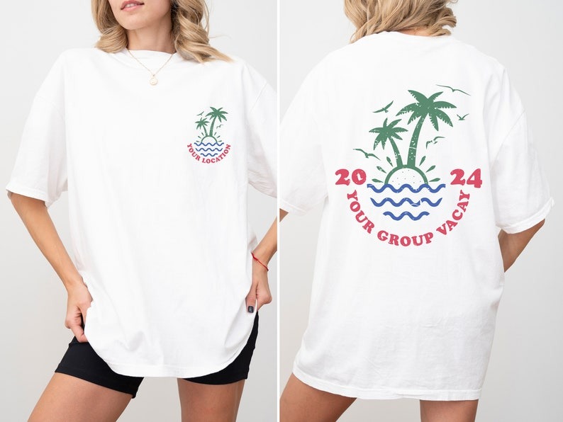 Custom Beach Waves Shirt Personalized Matching Group Vacation Shirt