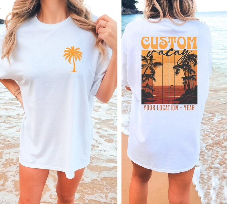 Custom Beach Vacation Group Shirts Vacation TShirt Girls Trip Beach Shirts