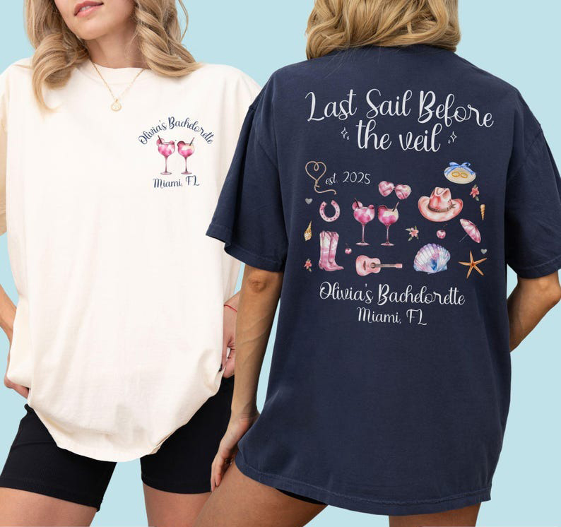Custom Western Beach Bach Shirt Bachelorette Tees Country Seaside Bridal Party Tshirt
