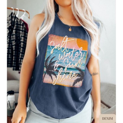 Sunset Beach Vacation Tank Top