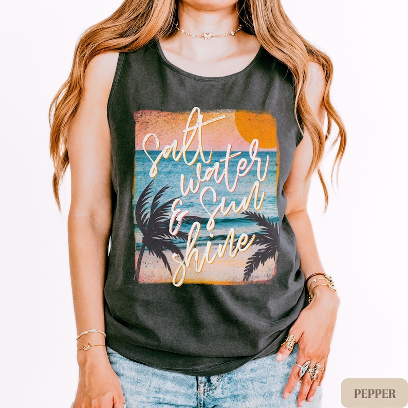 Sunset Beach Vacation Tank Top