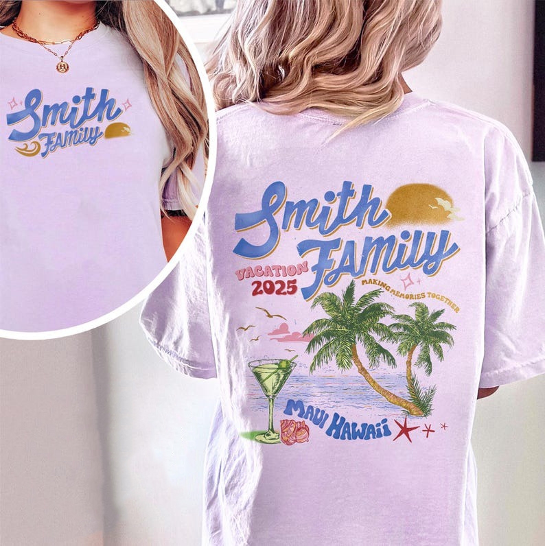 Custom Family Vacation 2025 Shirt Making Memories Together Family Matching Shirt