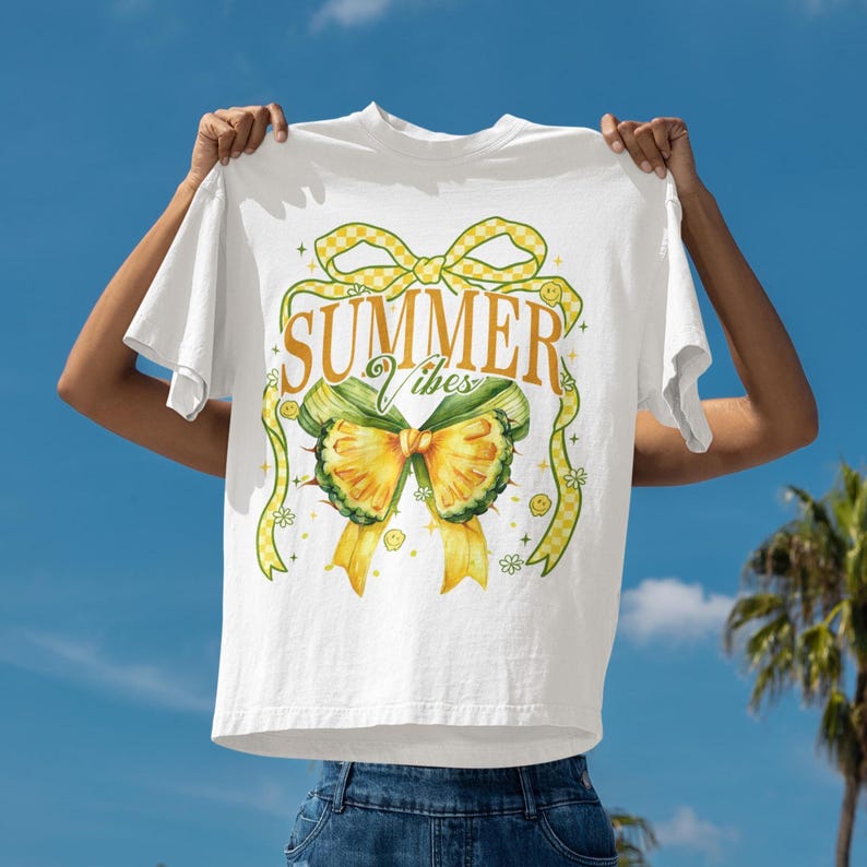 Summer Vibes Pineapple Bow T-Shirt