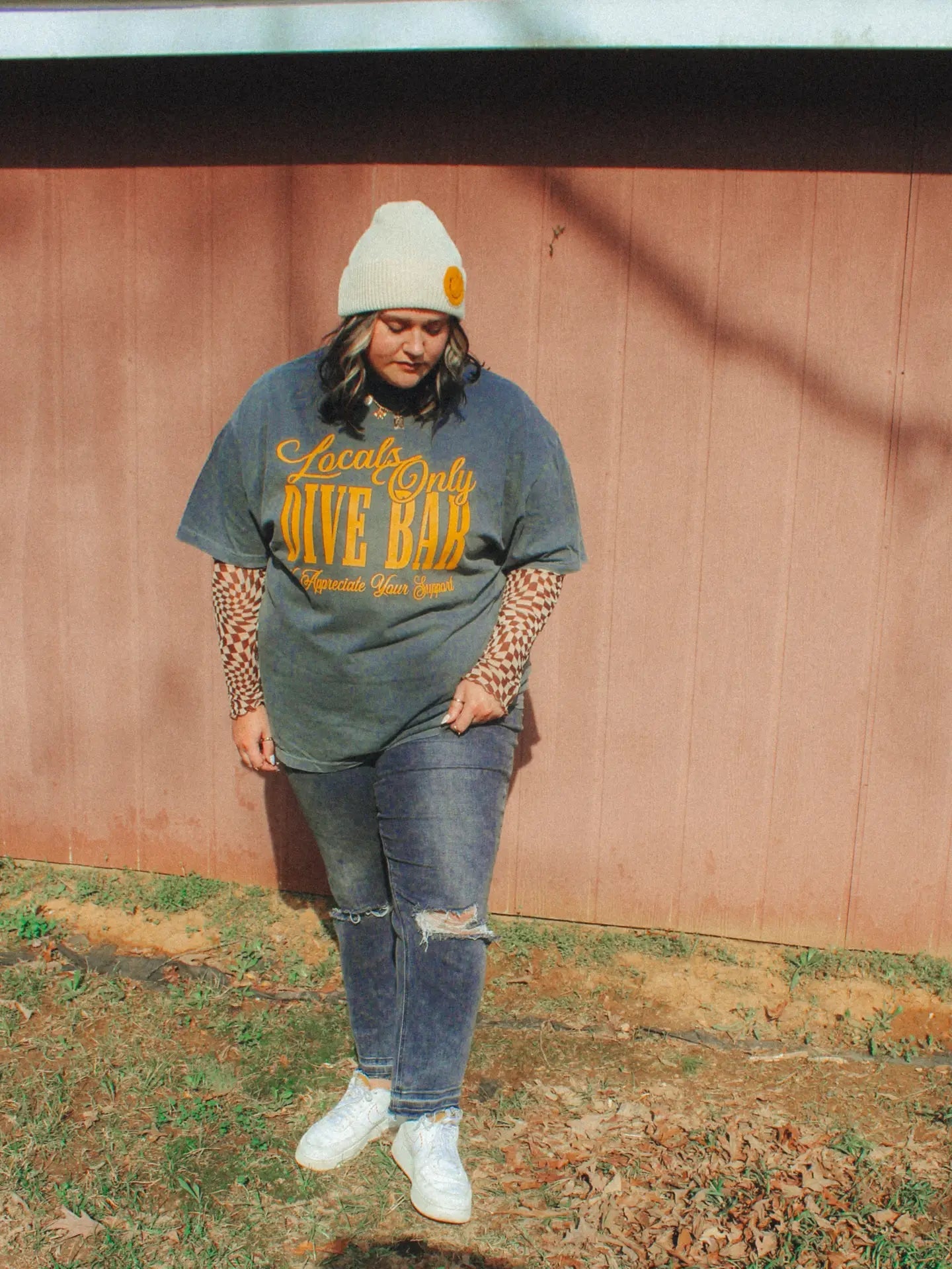 Locals Only Dive Bar Oversized Graphic Tee