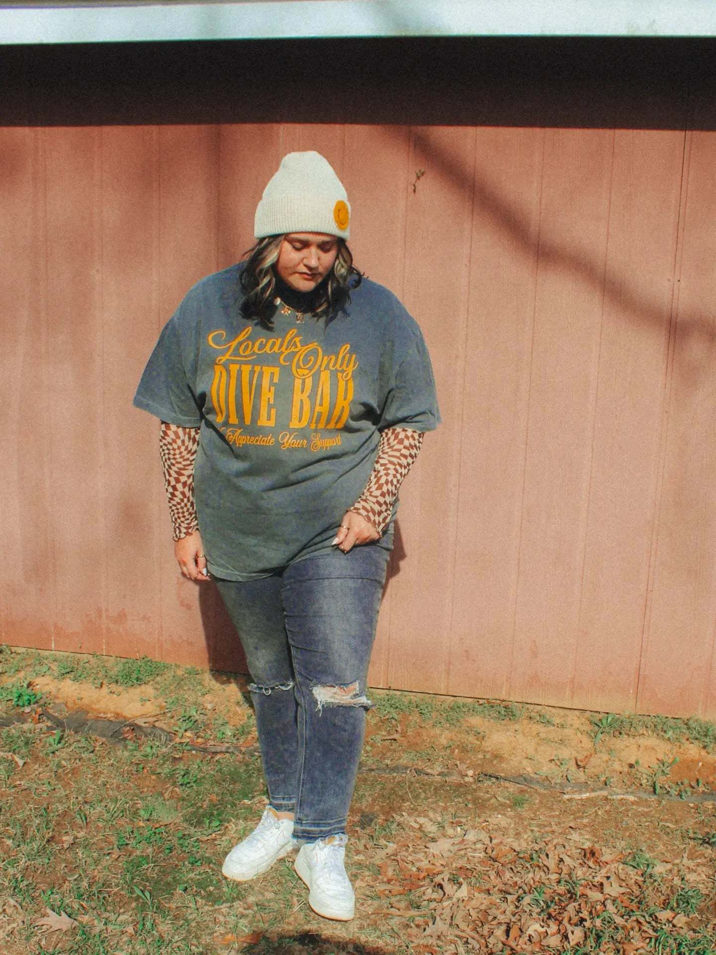 Locals Only Dive Bar Oversized Graphic Tee