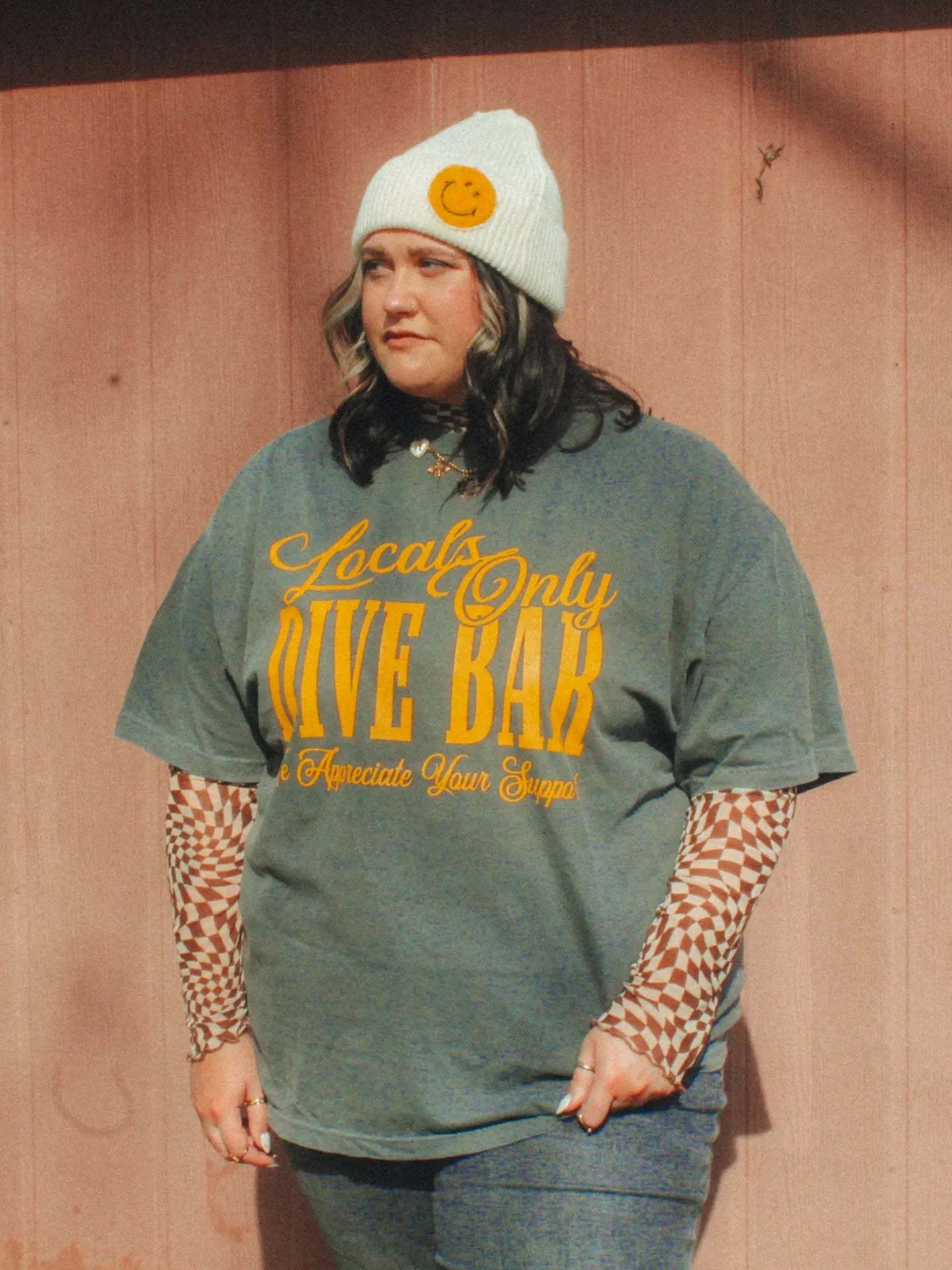 Locals Only Dive Bar Oversized Graphic Tee