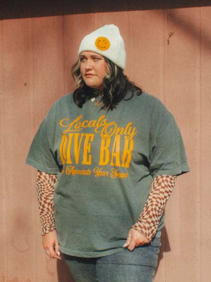 Locals Only Dive Bar Oversized Graphic Tee