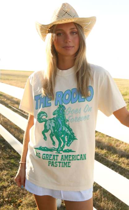 charlie southern: rodeo forever tee - cream