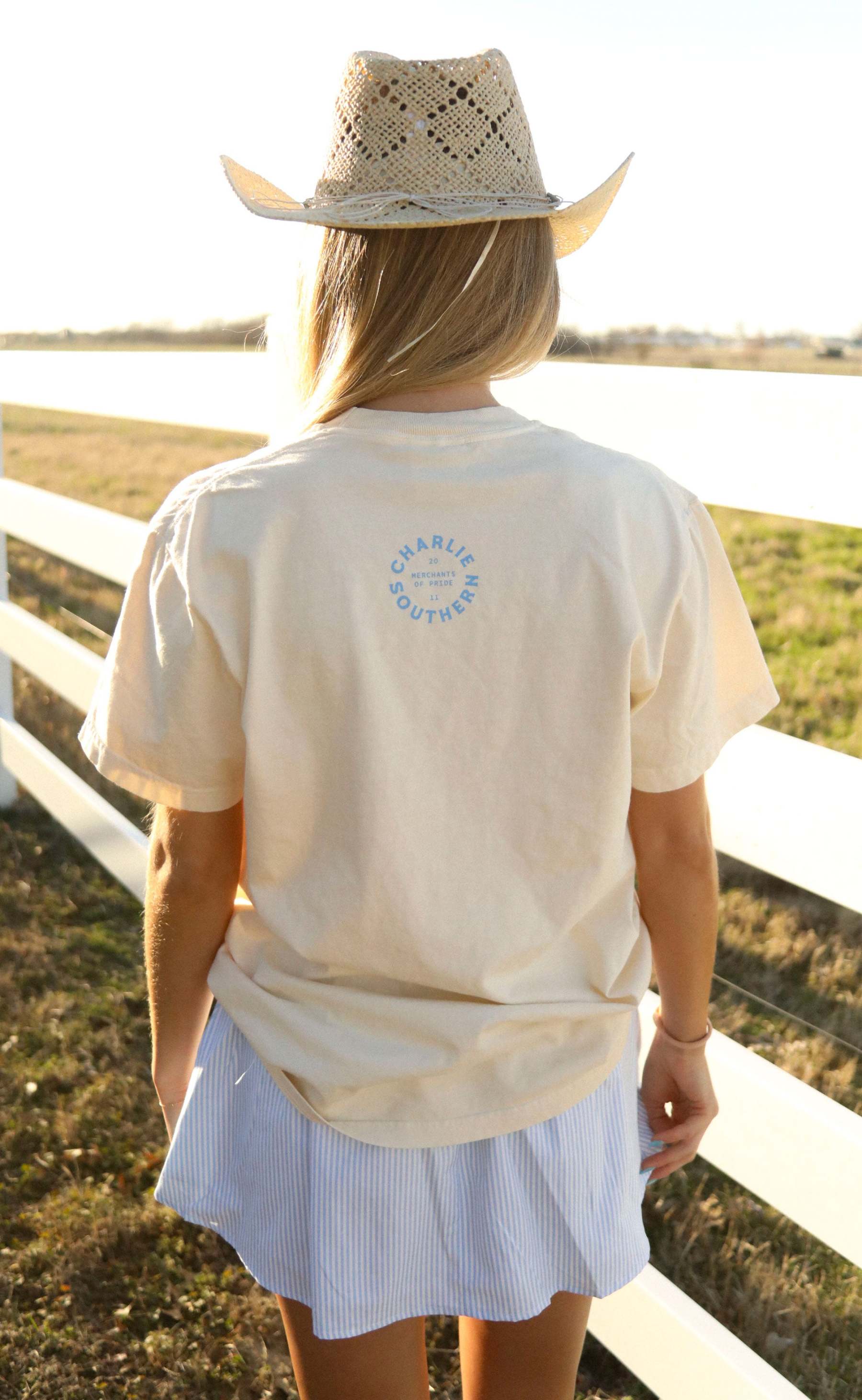 charlie southern: rodeo forever tee - cream