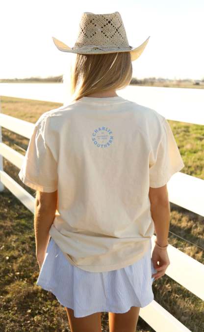 charlie southern: rodeo forever tee - cream
