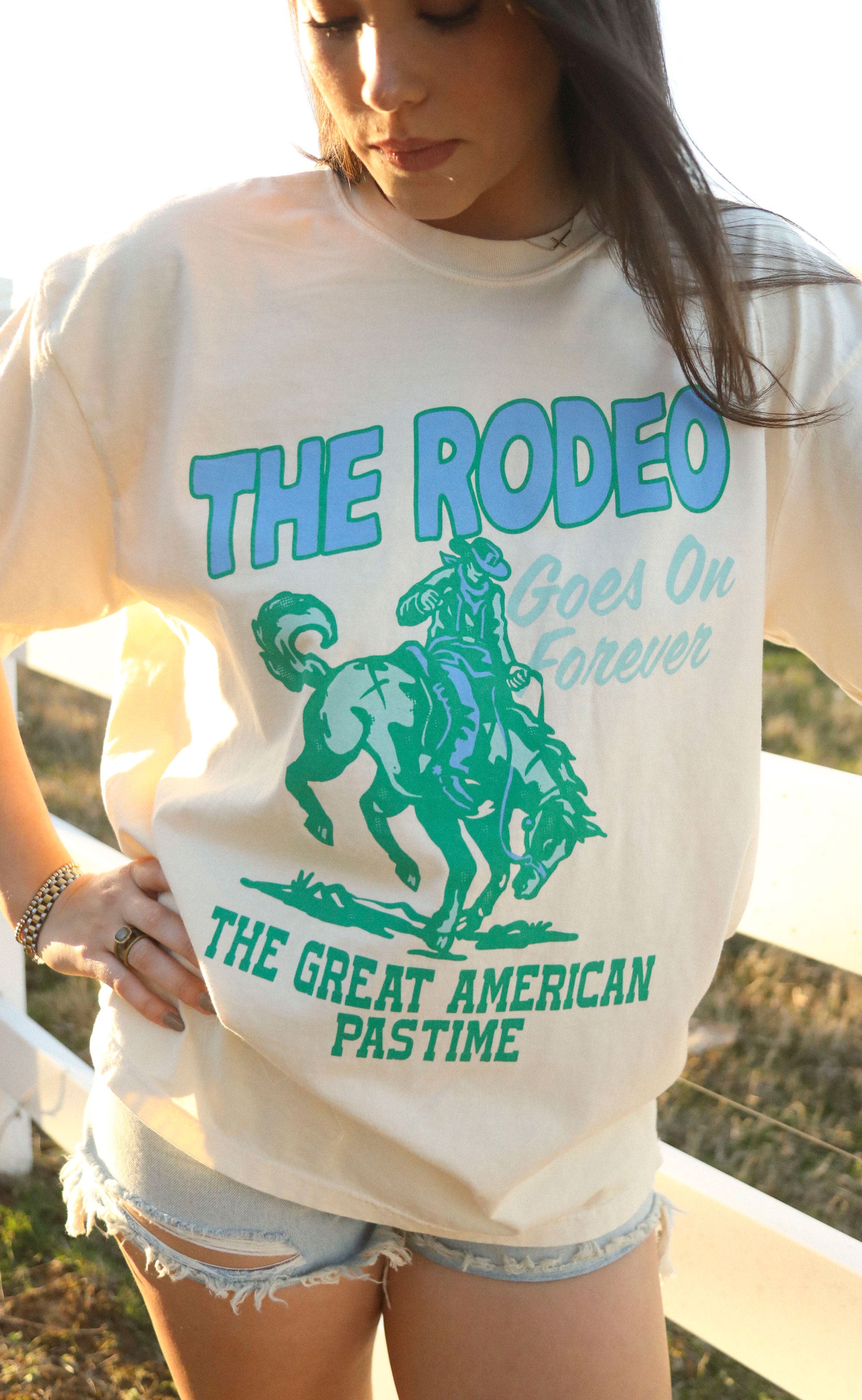 charlie southern: rodeo forever tee - cream