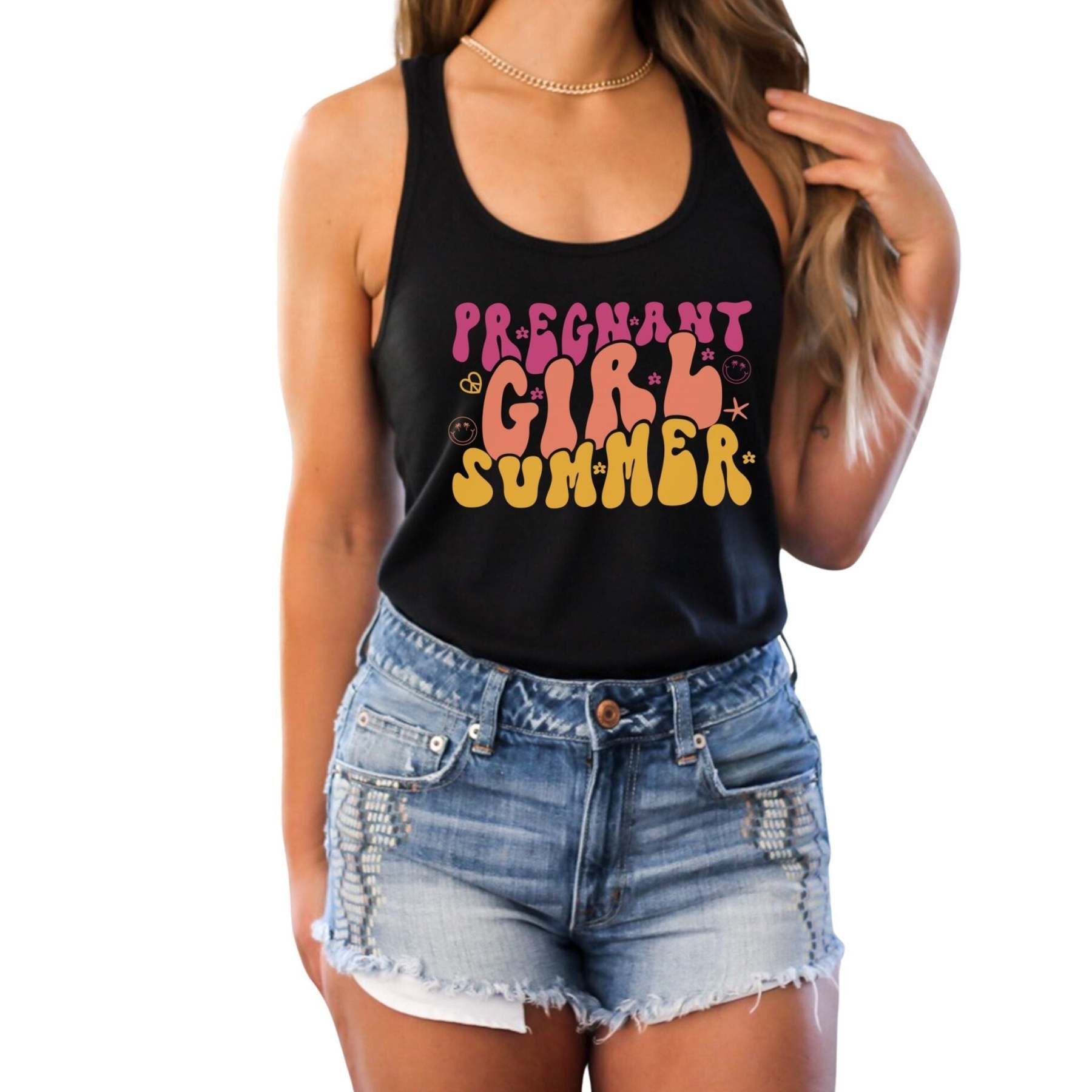 Pregnant Girl Baby Moon Bliss Tank Top