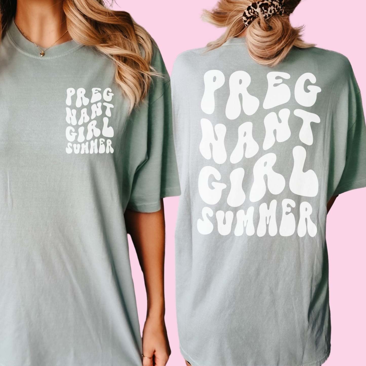 Pregnant Girl Summer Comfort Colors Tee