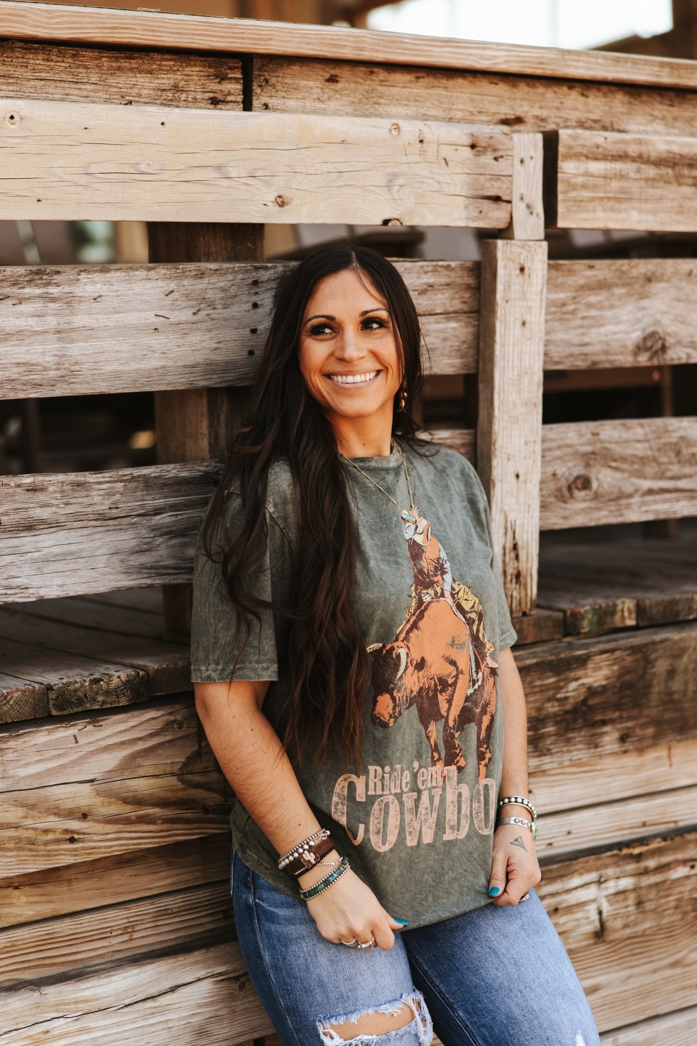 Ride Em Cowboy Mineral Washed Graphic Tee