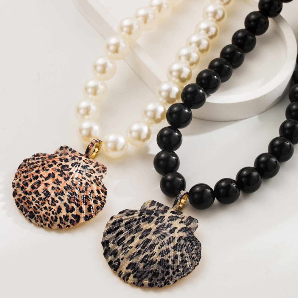 Seaside Vacation Style Resin Beaded Seashells Collarbone Chain
