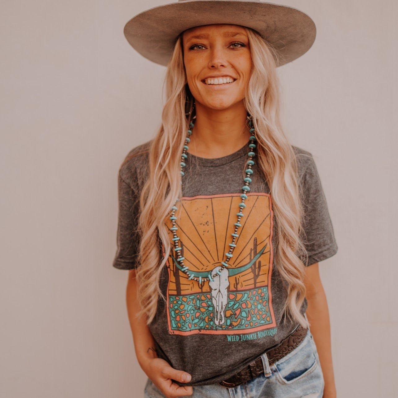 Skull Desert Shirt Cowgirl Tee