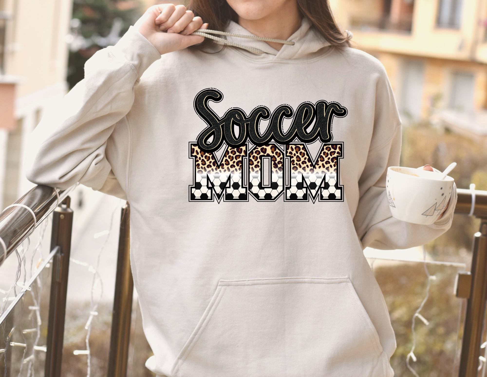 Leopard Print Soccer Mom Hoodie Sweatshirt