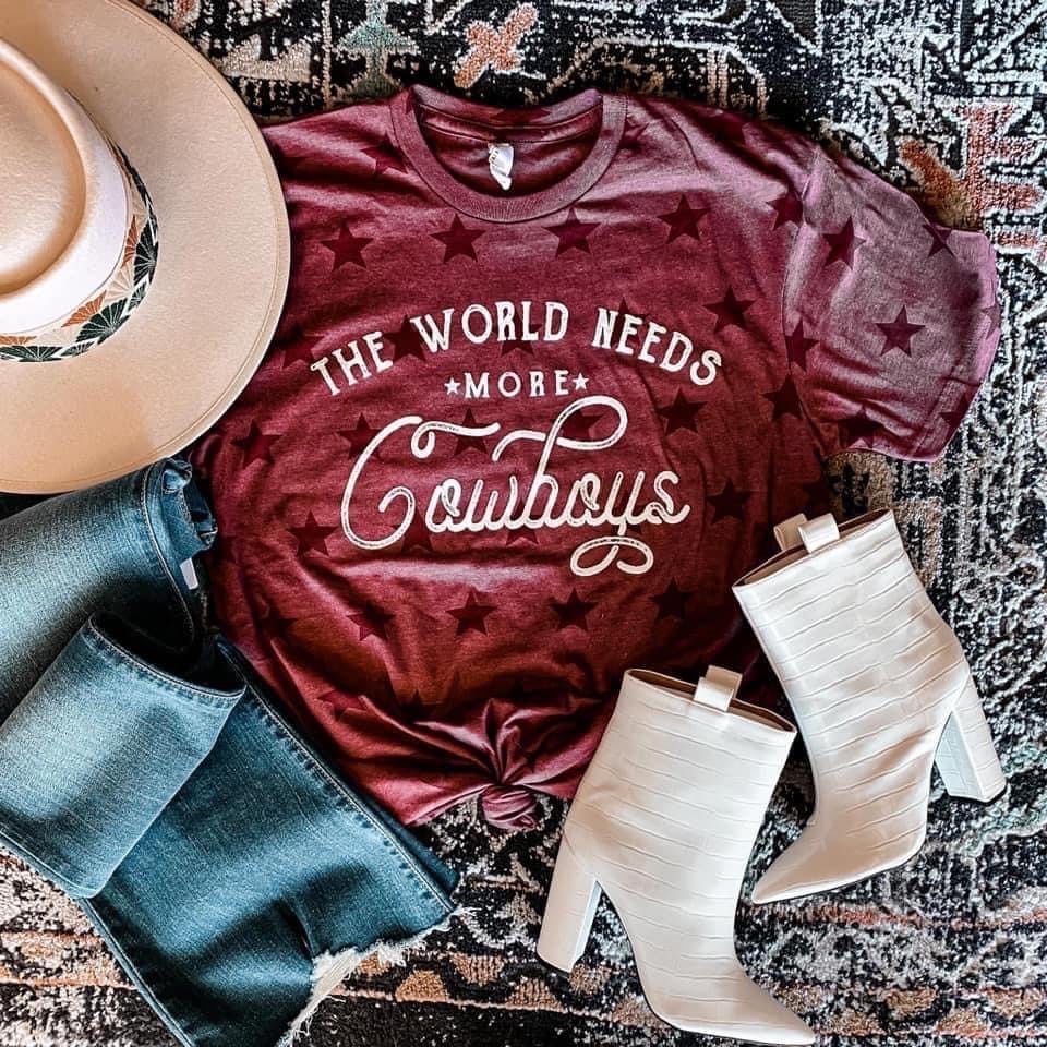 World Needs More Cowboys Star Graphic Tee