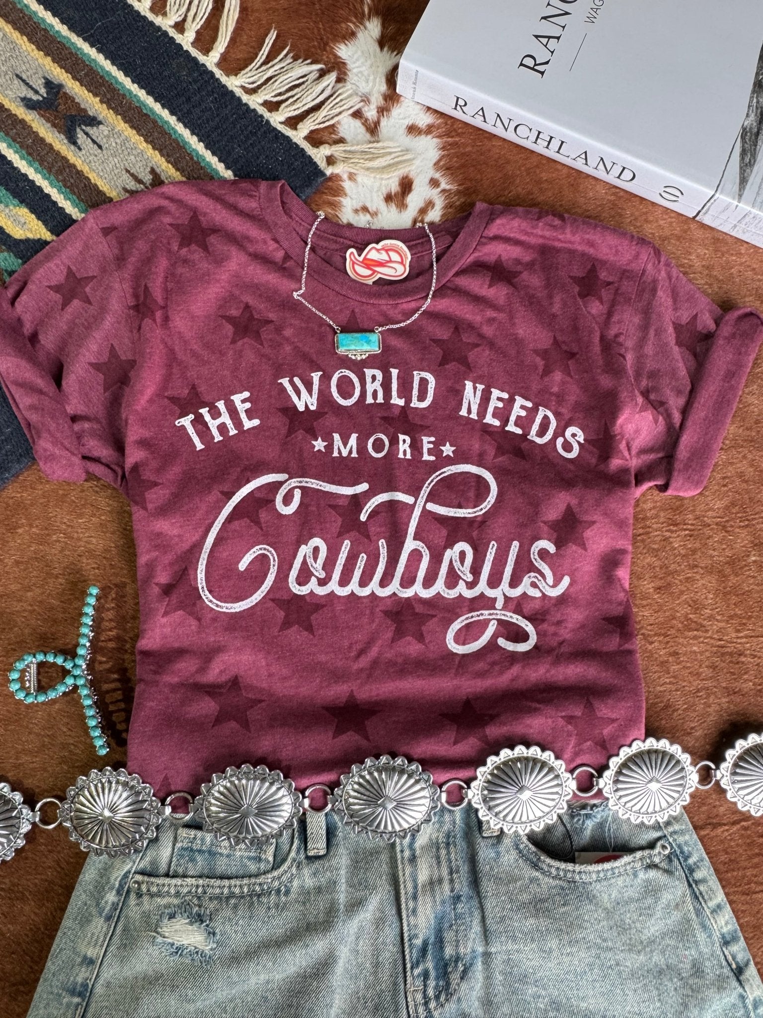 World Needs More Cowboys Star Graphic Tee