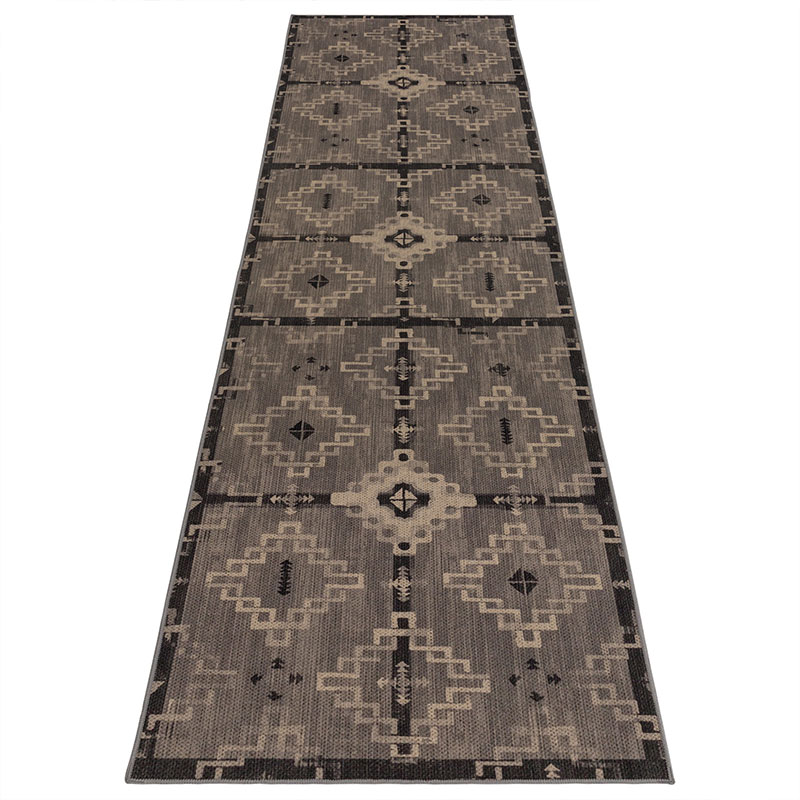 Tsuki Machine Washable Moroccan Area Rug Brown/Black