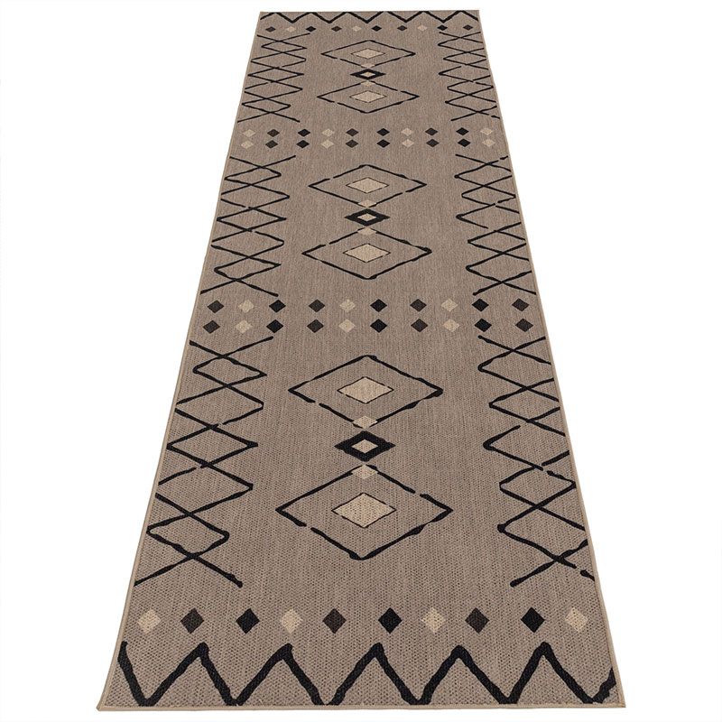 Tsuki Machine Washable Moroccan Area Rug Brown/Black
