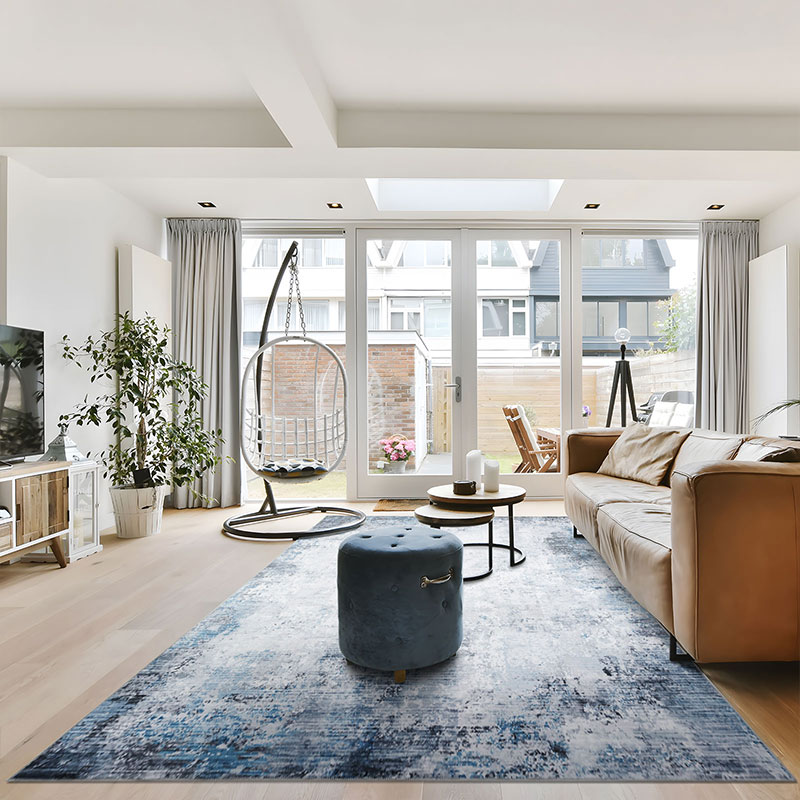 Ustinian Machine Washable Modern Abstract Area Rug