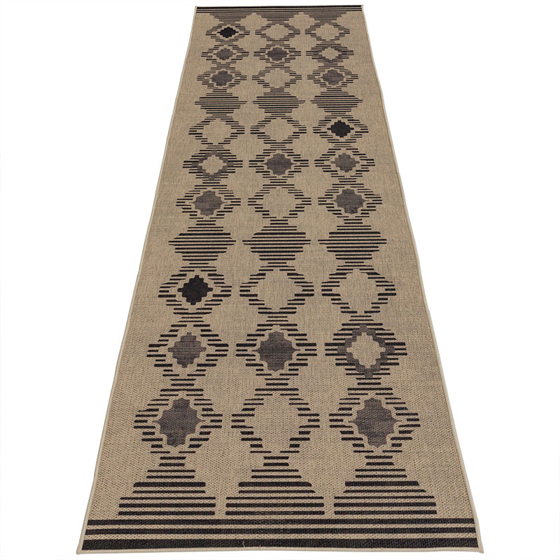 Tsuki Machine Washable Moroccan Area Rug Brown/Black