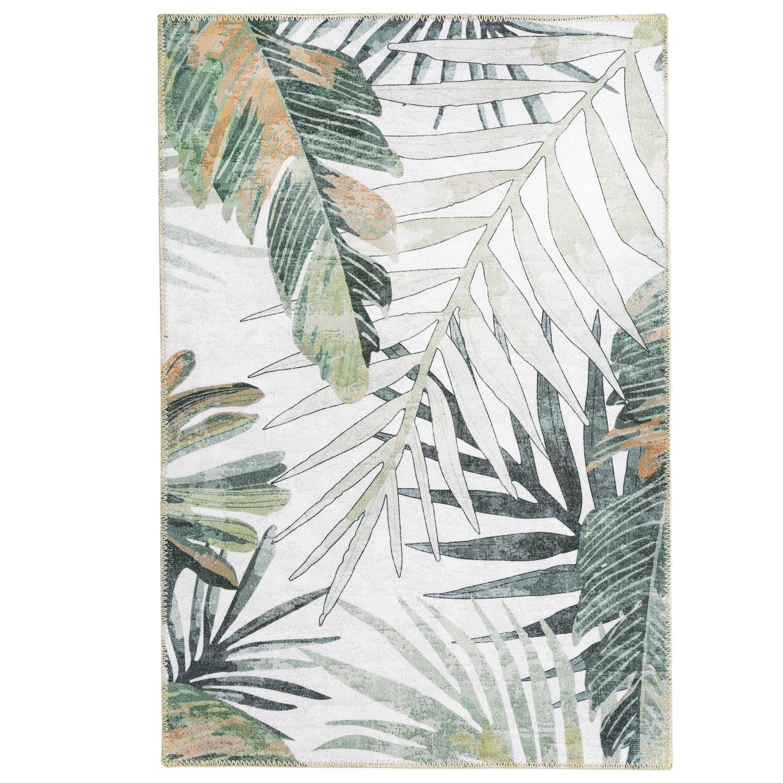 Janisa Machine Washable Modern Floral Non Slip Area Rug