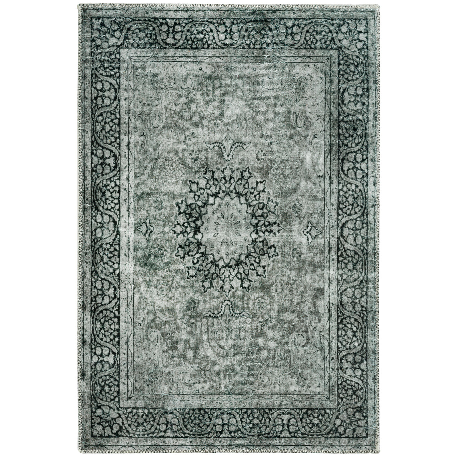 Camellia Machine Washable Vintage Distressed Area Rug