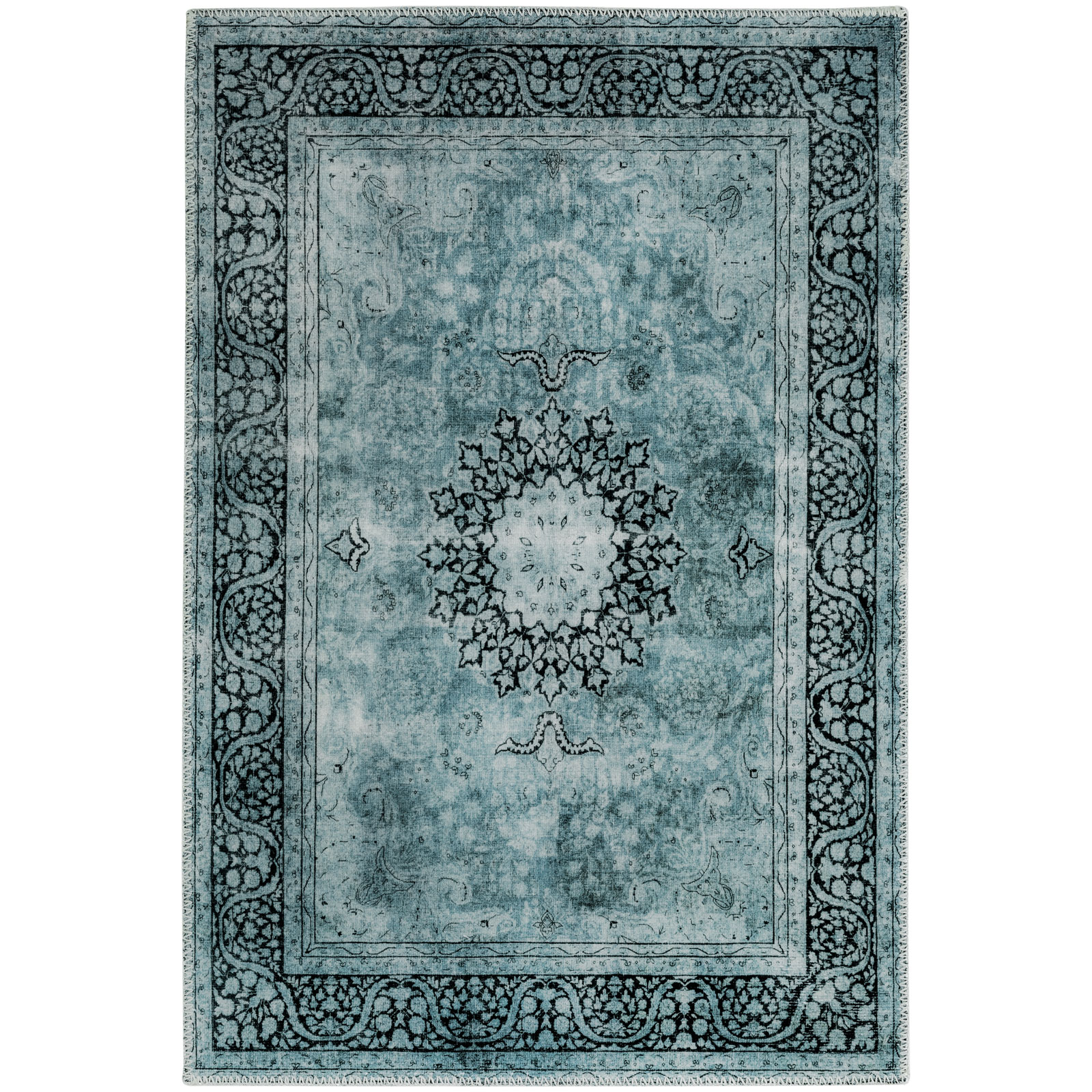 Camellia Machine Washable Vintage Distressed Area Rug