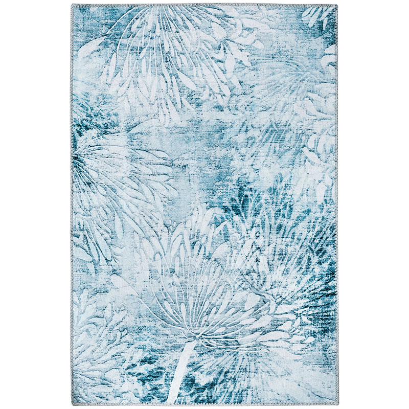 Janisa Machine Washable Modern Floral Non Slip Area Rug