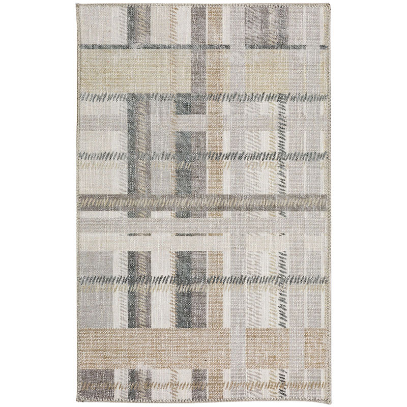 Nicole Machine Washable And Foldable Modern Lattice Area Rug