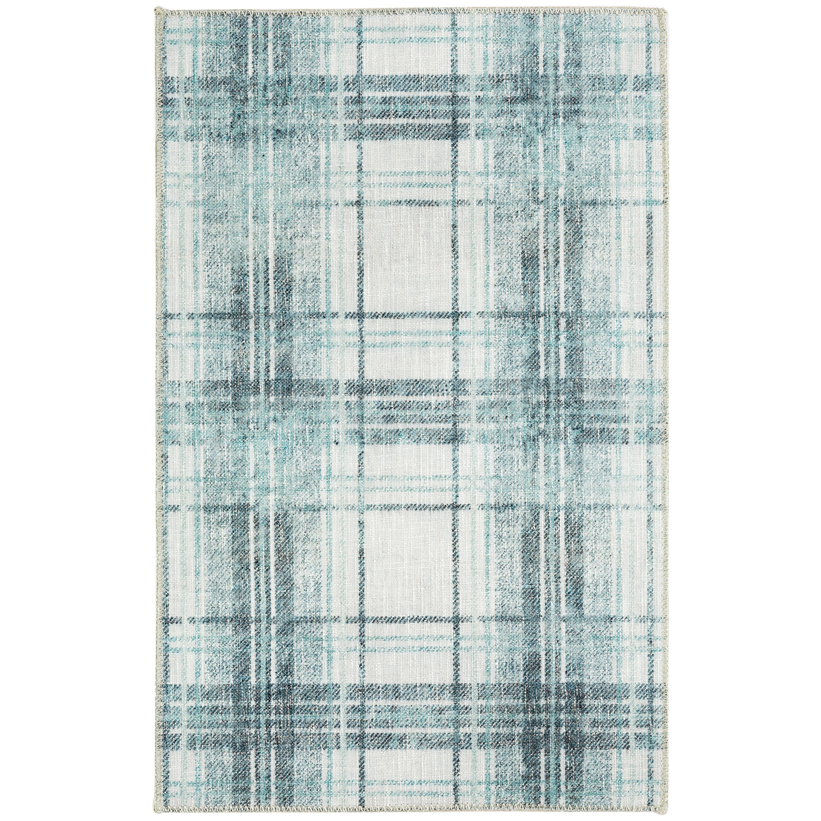 Nicole Machine Washable And Foldable Modern Lattice Area Rug
