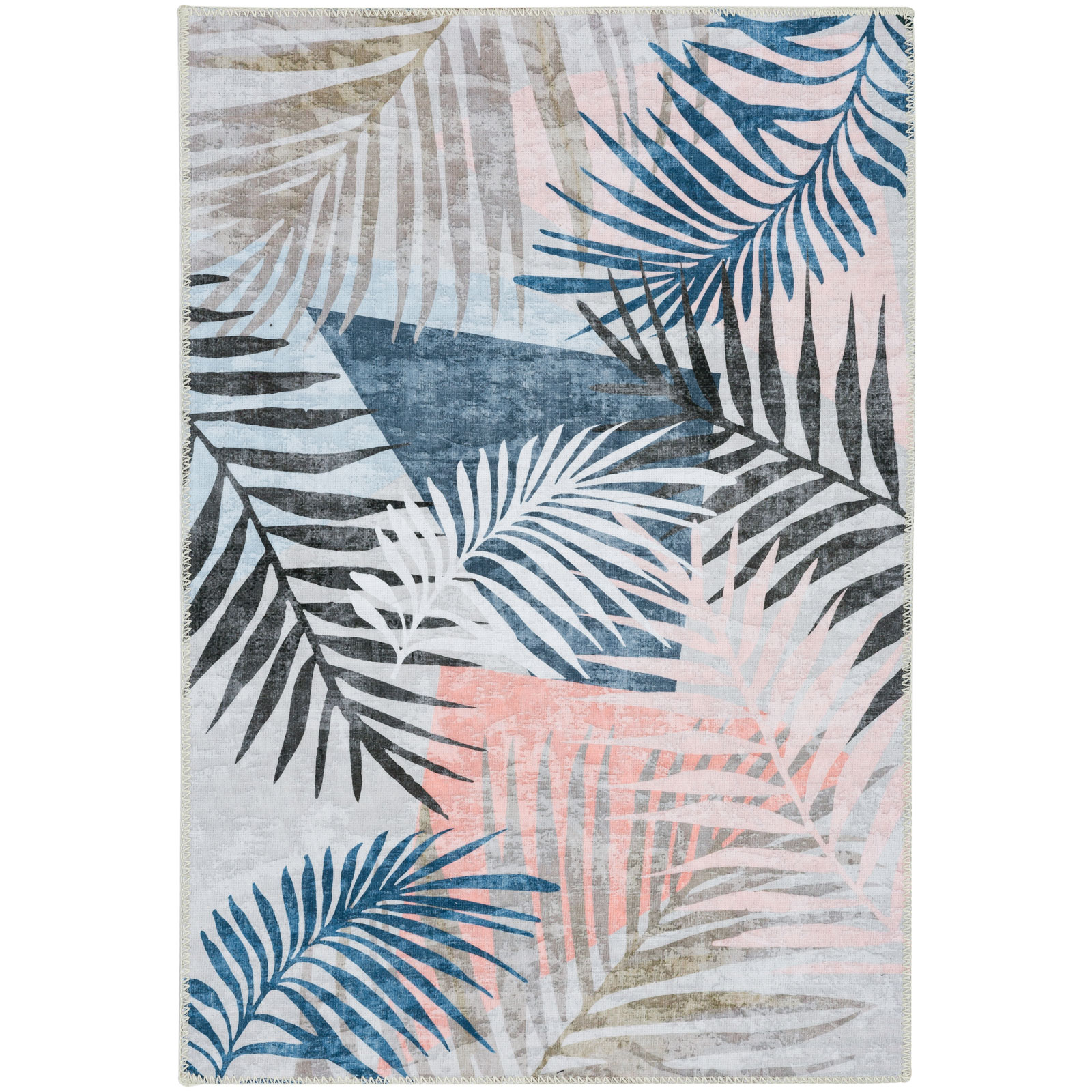 Janisa Machine Washable Modern Floral Non Slip Area Rug