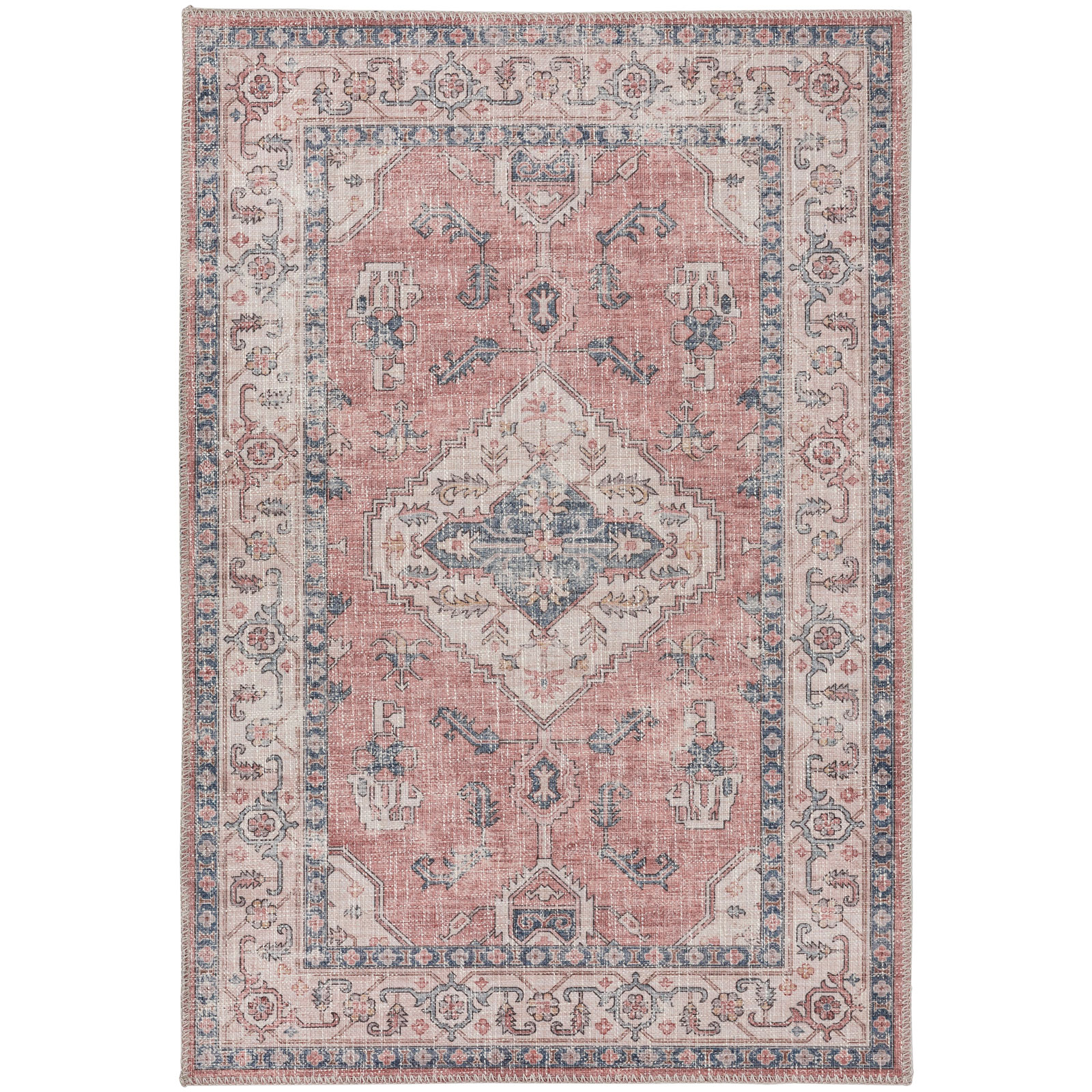 Machine Washable Vintage Traditional  Area Rug