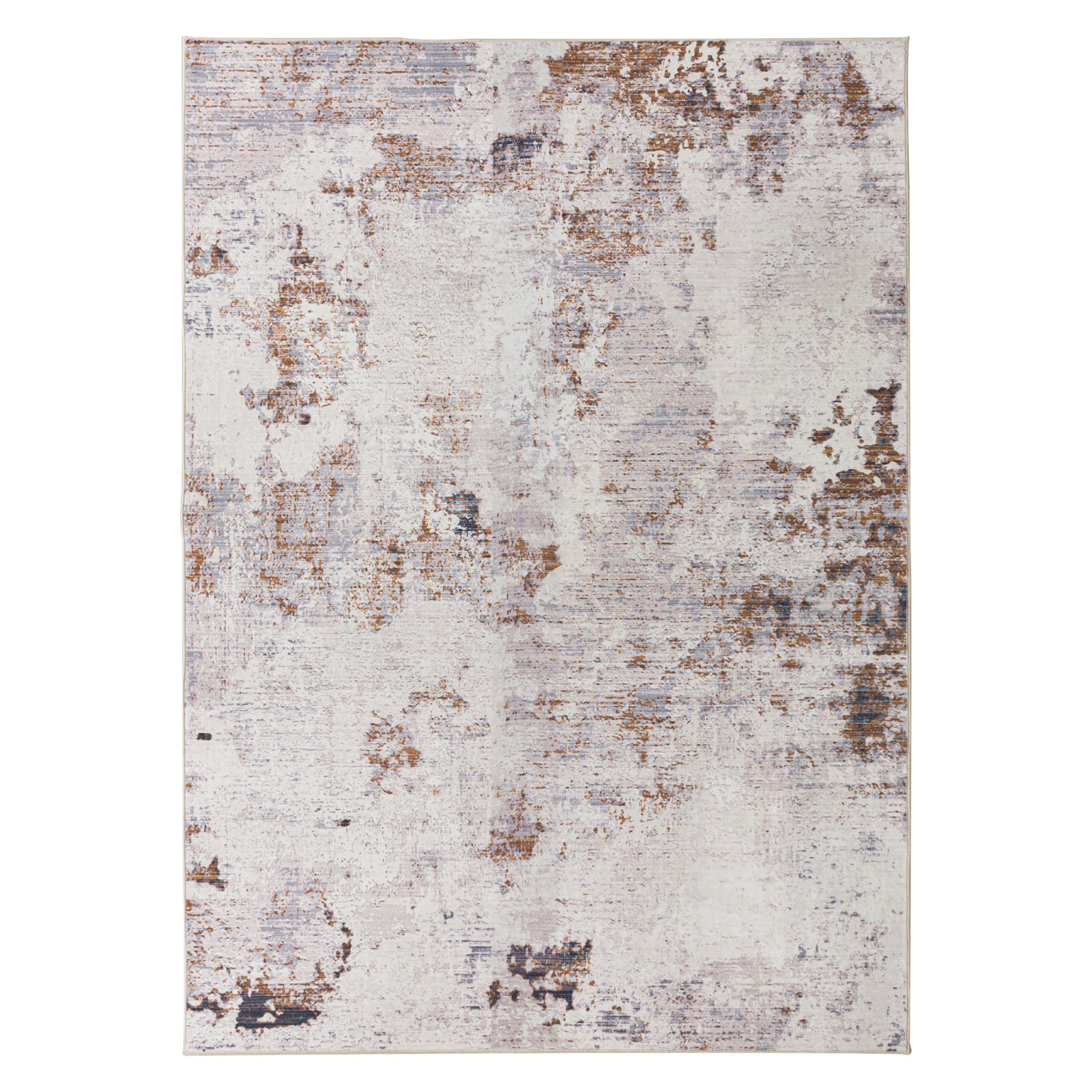 Halona Machine Washable Soft Plush Modern Abstract Non-slip Foldable Rug