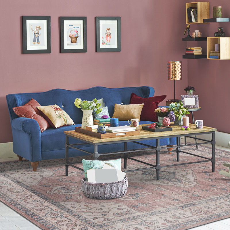 Bella Machine Washable Vintage Traditional Area Rug 