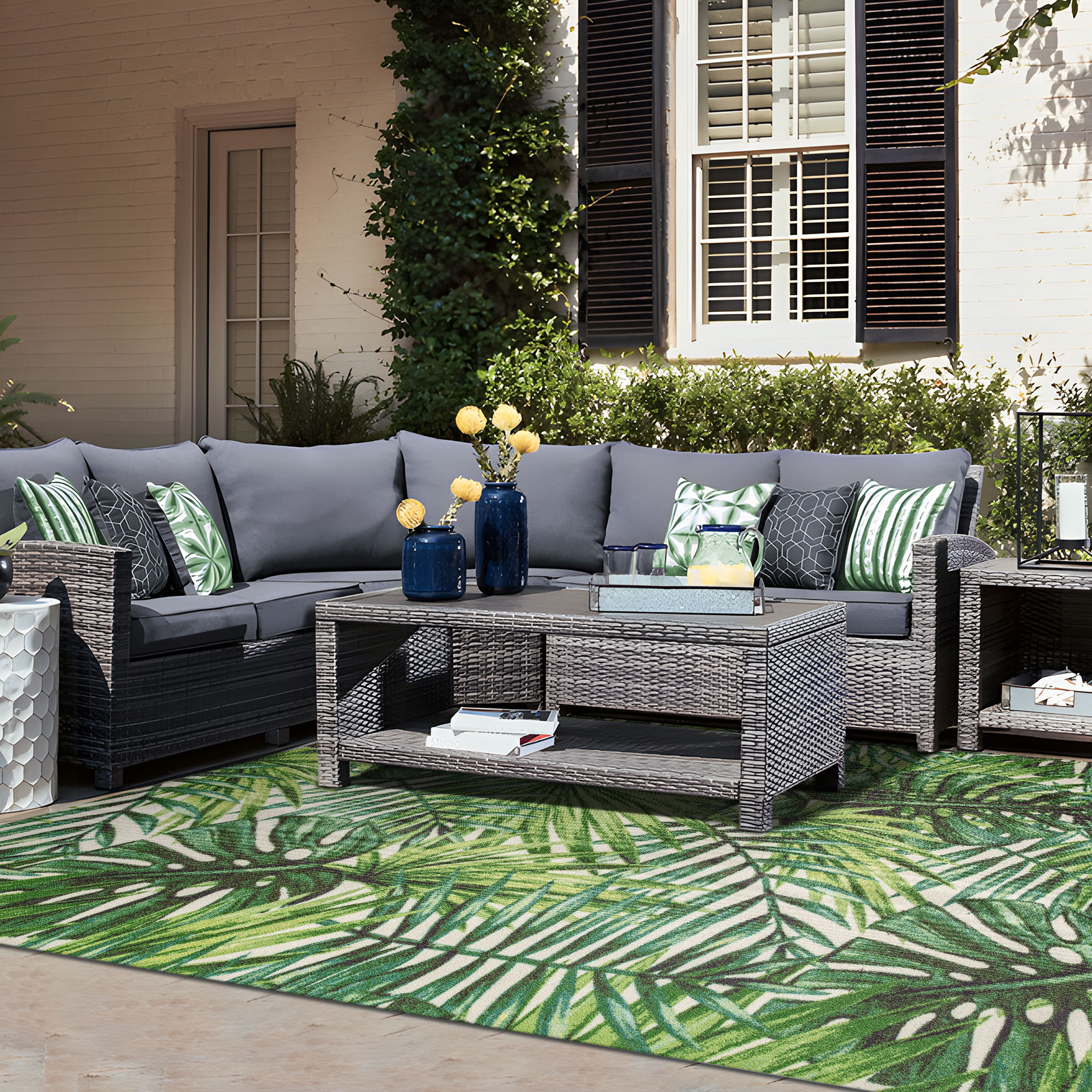 Sunny Outdoor Multicolored Large Area Rug 